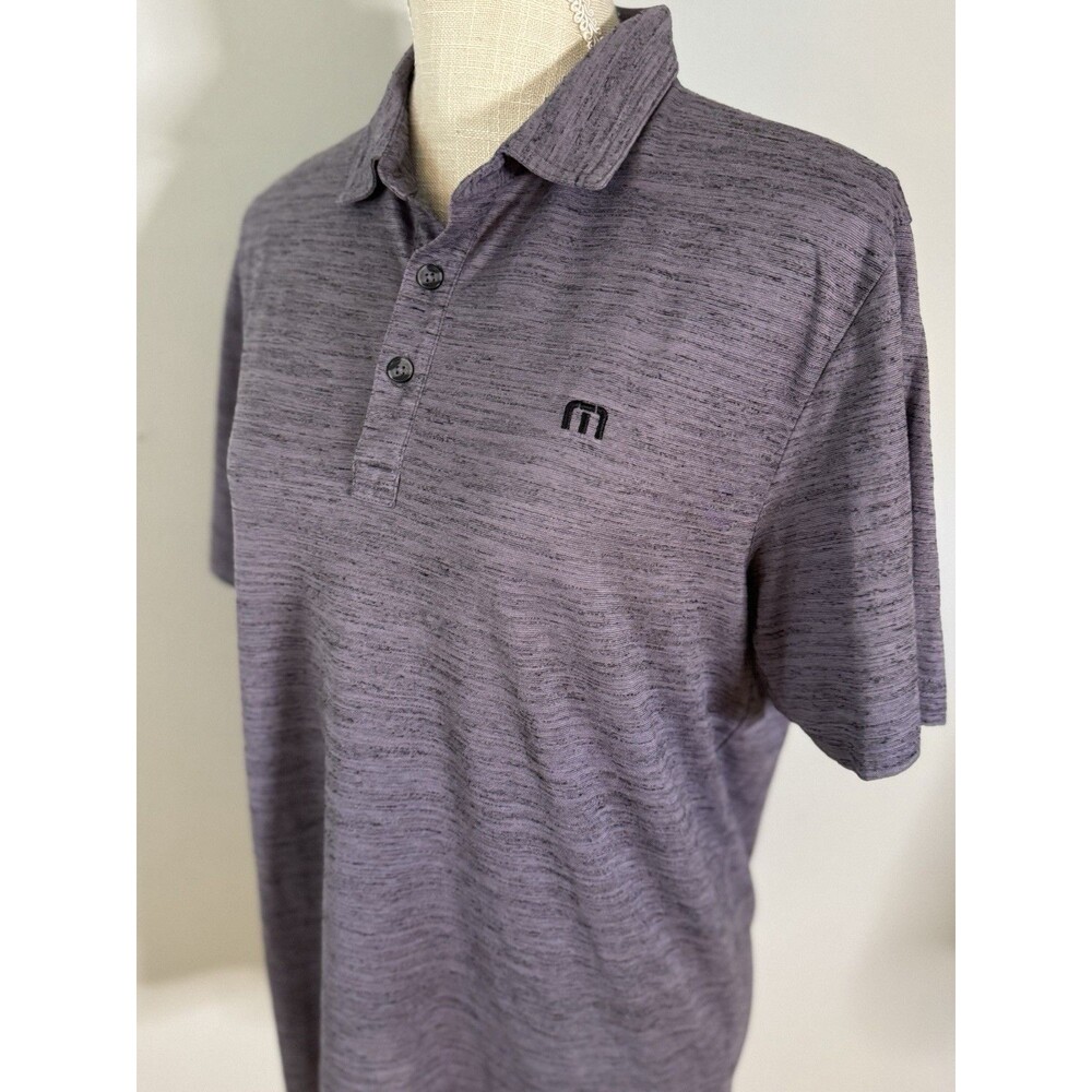 Travis Mathew Flying Tortilla Golf Polo In Heathered Purple Size Medium